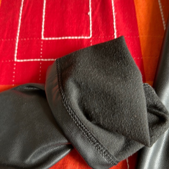 High Waist Black Leather Pants - Picture 5 of 5